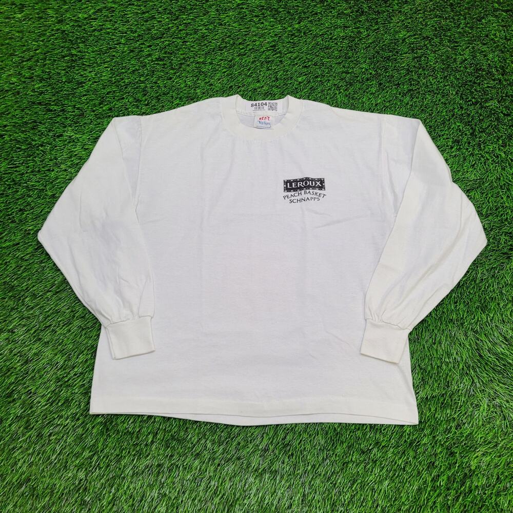 Vintage 90s Leroux Peach Shirt Women Large 21x24 Liqueur USA